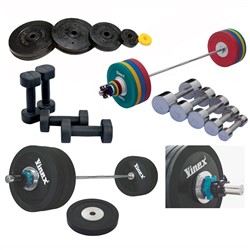 Weight Plates & Olympic Barbell Set