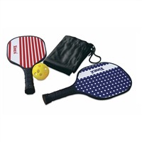 Vinex Wooden Pickle Paddle Set - Classic